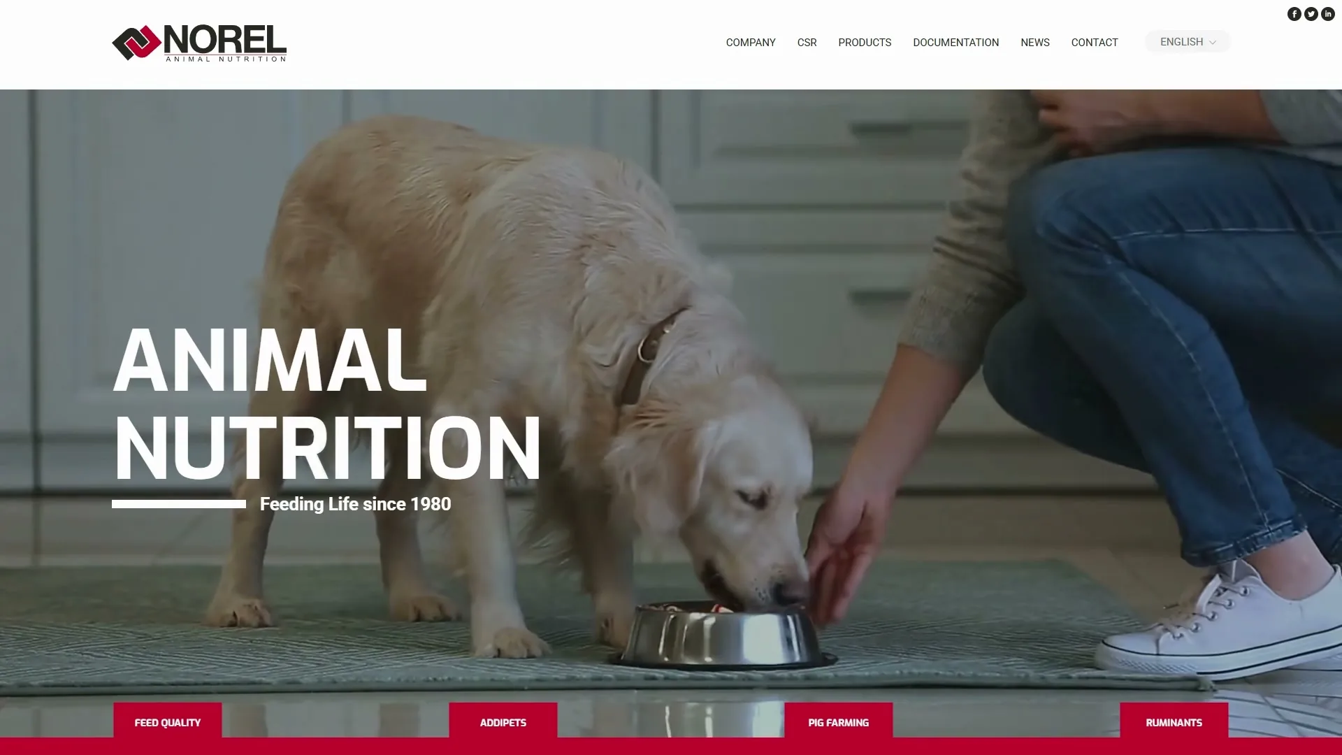 Animal nutrition manufacturer — Product discovery with public and private documentation