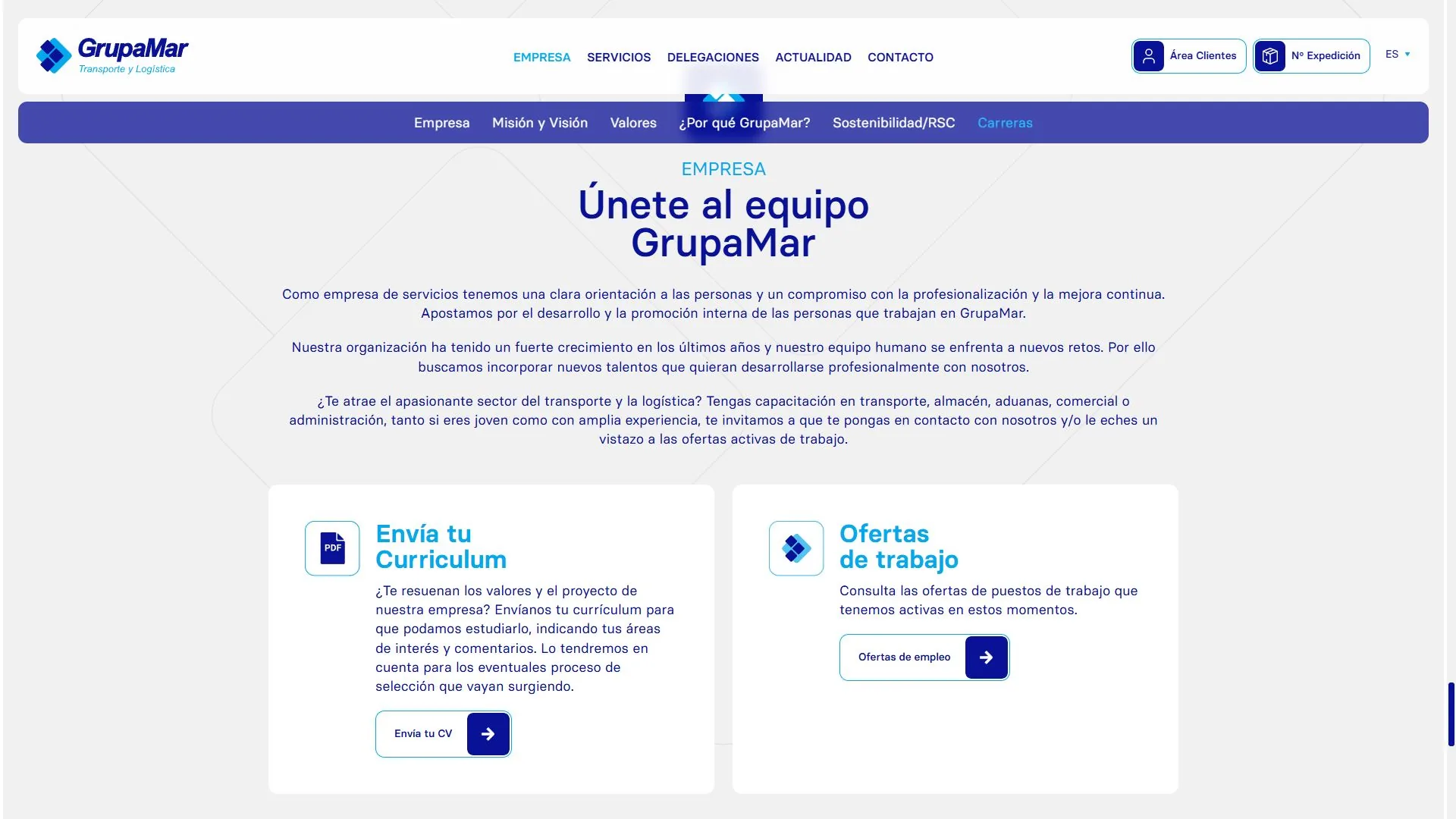 Logistics operator: customer portal & tracking — interface detail