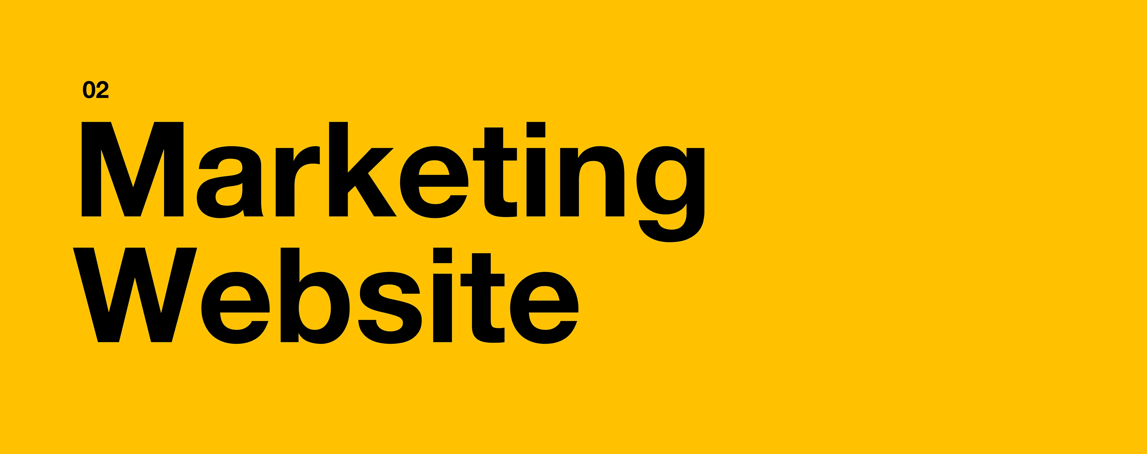 OneStopShop marketing chapter title in emphatic black typography
